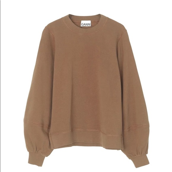 Ganni Tops - Ganni Isoli Sweatshirt Tigers Eye Size Small